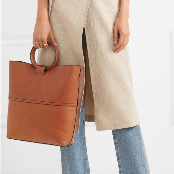 Theory Handbags - Theory Leather Hoop Tote